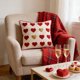 thumbnail image 4 of Funda de almohada bordada con corazón para el Día de San Valentín | Funda de cojín decorativa | Funda de cojín de poliéster para sofá y dormitorio, 4 of 7