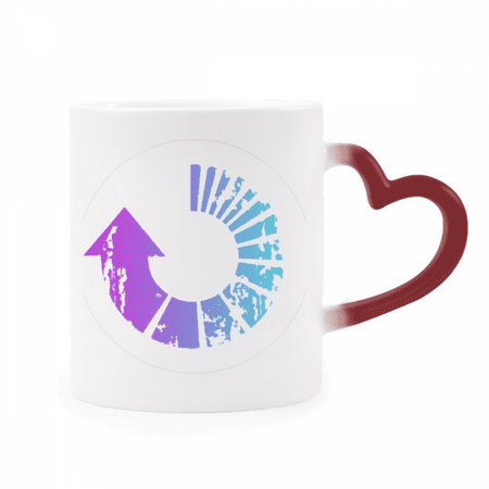 

Cut Around Repeated Lines Heat Sensitive Mug Red Color Changing Stoneware Cup