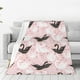 thumbnail image 1 of Fotbe Swan And Flowers2 Manta de Franela Acolchonada con Estampado, Súper Suave y Esponjosa, Extra Grande para Sofá, Cama, Uso Todo el Año-50"x40", 1 of 7