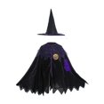 thumbnail image 1 of Disfraces de Halloween para niñas pequeñas, disfraz de carnaval, disfraz de actuación, capa de bruja, elfo, vestido mágico, sombrero, conjunto de disfraz, 1 of 5