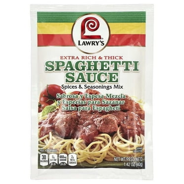 Lawry's, Extra Rich & Thick Spaghetti Sauce, Spices & Seasonings Mix, 1.42 oz Pack of 3