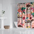 thumbnail image 2 of Dogs with Pioneer Flower Shower Curtain 84"x72" ,Bathroom Decorative Shower Curtains Set with 12 Hooks,Modern Waterproof Washable Shower Curtain, 2 of 6