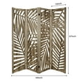 thumbnail image 5 of Hofitlead 4 Panel Wood Folding Room Divider,7.8 Ft Tall Wood Screen, Freestanding Portable Partitions，Brown, 5 of 8