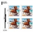 thumbnail image 3 of Square Wall Clock,Horse Running Beside Beach In Summer,Silent Non-Ticking Wall Clock Decor for Home Office Kitchen Living Room Bedroom(10inch), 3 of 4