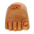 thumbnail image 3 of 2X Wooden Blessing Statue Handcraft Indoor Home Desktop Ornament Foot Zulema Escultura de estatua de Buda de madera, 3 of 7