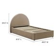 thumbnail image 3 of Modway Resort Performance Velvet Arched Round Twin Platform Bed, 3 of 10