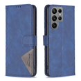 thumbnail image 1 of For Samsung Galaxy S24 Ultra 5G Magnetic Buckle Rhombus Texture Leather Phone Case, 1 of 5