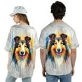 thumbnail image 5 of Watercolor Drip Collie Pop Art Colorful Portrait Artwork All Over Print 3D Baseball Shirt Collie Dog Lover Gifts Idea Softball Sport - 01009, 5 of 6
