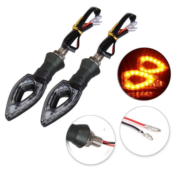 4 indicadores de motocicleta, 12 LED, luces de giro de flecha, 12 V, impermeables, universales, para motocicleta, scooter, quad, cruiser, todoterreno.