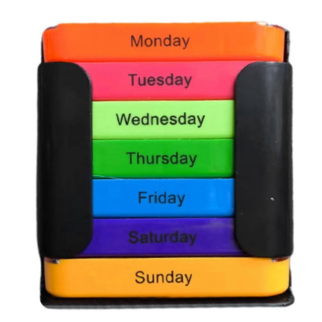 Stackable Daily Medicine Organiser Multi Compartments Medicine Holder Box for Travel