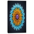 thumbnail image 2 of Yellow Blue Abstract 3D Flower - Flowers Canvas Wall Artwork, 2 of 4