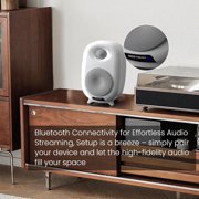 BESTISAN SR06 Bookshelf Speakers with Bluetooth 5.0, Wired Optical RCA Input