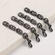 thumbnail image 4 of Uxcell Cadena Extensora de Bolsa de 4.7IN [4PCS] - Reemplazo de Cadena Extensora para Bolsa Cruzada y Bolso de Mano [Negro], 4 of 6