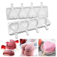 thumbnail image 2 of Paletas De Hielo Moldes De Silicona De 4 Cavidades Moldes De Paletas Reutilizables En Forma De Corazón Para Niños Y Adultos 2 Uds Moldes Eigraketly HA035522-00, 2 of 6