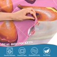 thumbnail image 5 of Yayeee Kitchen Curtains Tier Set of 2 Light Filtering 57"x36" Over Sink Window Panels, Pink Doughnuts, 5 of 7