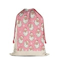thumbnail image 3 of Christmas Bags Drawstring,Pink Christmas Santa Pattern Large Xmas Christmas Gift Bags,Reusable for Xmas and New Year Party Favors and Supplies,27.6" X 19.7", 3 of 6