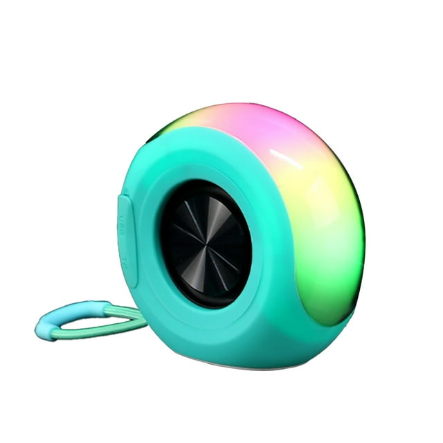 Mint Green Rgb Colorful Light Bluetooth Speaker Featuring High Battery Capacity Low Latency Technology Multifunctional Use Wide Area Sound Effect Bluetooth 5.3 Connectivity For Parties And