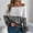 Black, variant on Womens Oversized Sweater Color Block Off The Shoulder Pullover Sweaters Cable Knit Chunky Striped Tops