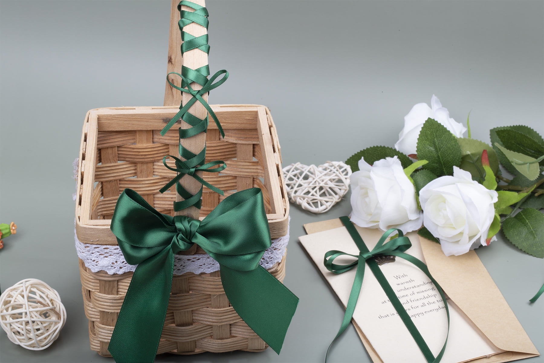 Joycrosso 1 1/2 Inch Forest Green Solid Satin Ribbon, 100 Yards Double Faced Satin for Gift Wrapping Floral Bouquets Wedding Party Decoration