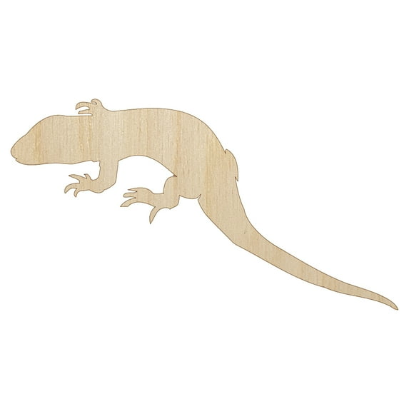 Lizard Solid Wood Shape Unfinished Piece Cutout Craft DIY Projects - 6.25 Inch Size - 1/8 Inch Thick