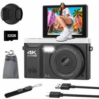4K Digital Camera 64MP for Photography Autofocus Dual Lens