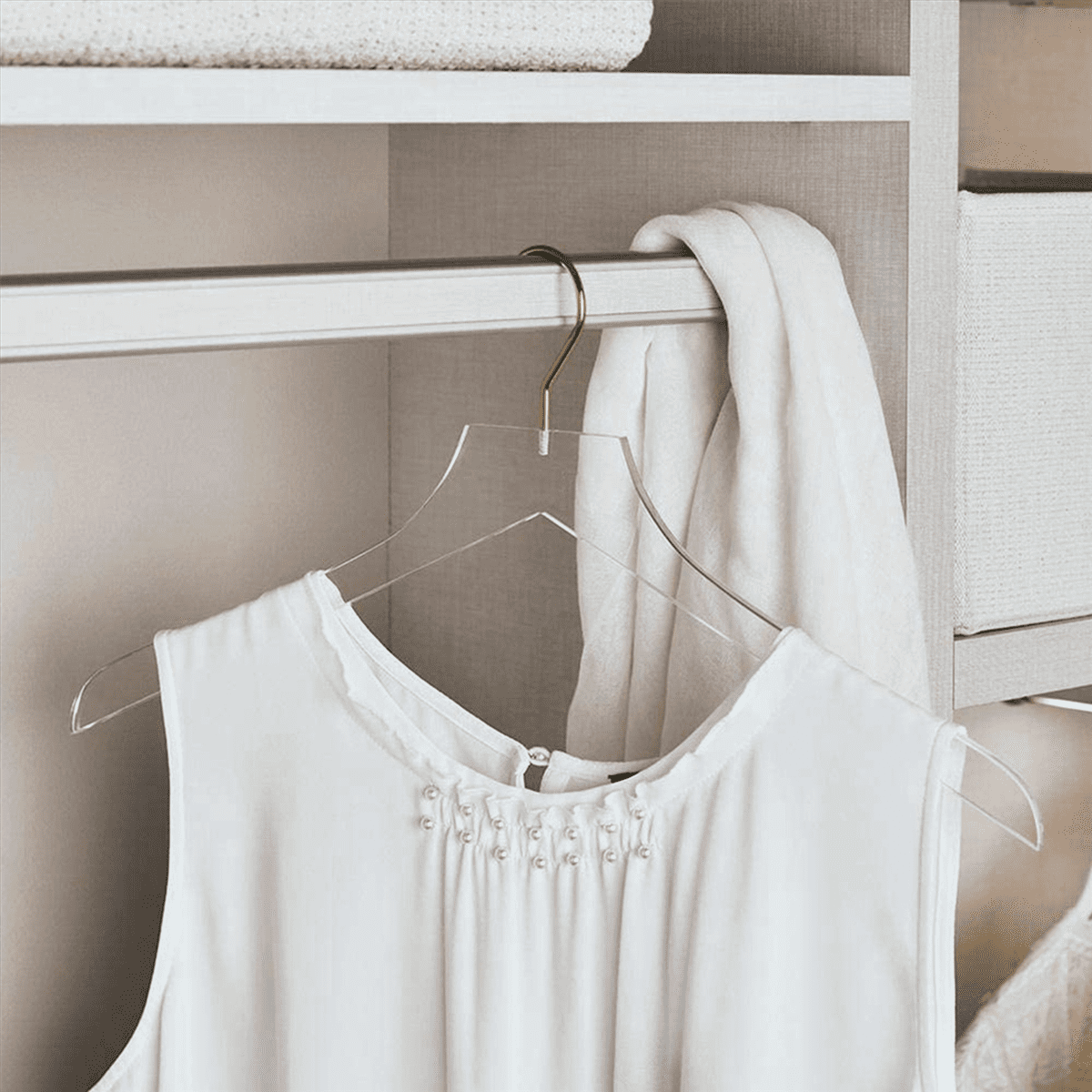 20 Pcs Clear Clothes Hangers with , Transparent Shirts Dress Coat Hanger with Notches for Lady Kids Small