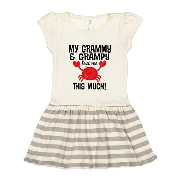 Inktastic My Grammy and Grampy Love Me Outfit Gift Toddler Girl Dress