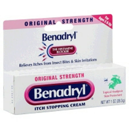 Benadryl Itch Relief 2%/0.1% Strength Cream 1 oz.. Tube-Case of