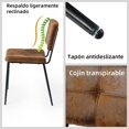 thumbnail image 3 of Homylin Set 4 Sillas de Comedor de Suede Moderno con Metal Piernas, Conjunto 4 de Comdores para Sala de Estar,Cocina,Comedor, Cafe, Marron, 3 of 7