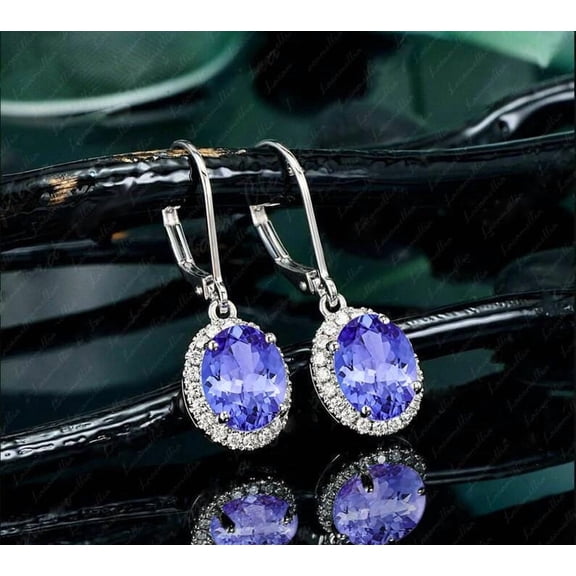 Tanzanite Earrings Sterling Silver, Tanzanite Jewelry, December Birthstone, Gift for Women