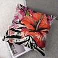 thumbnail image 7 of nygtbtfer Flower Pillowcases, with Black Leaves Decorative Cushion Square Throw Pillow White, 7 of 7