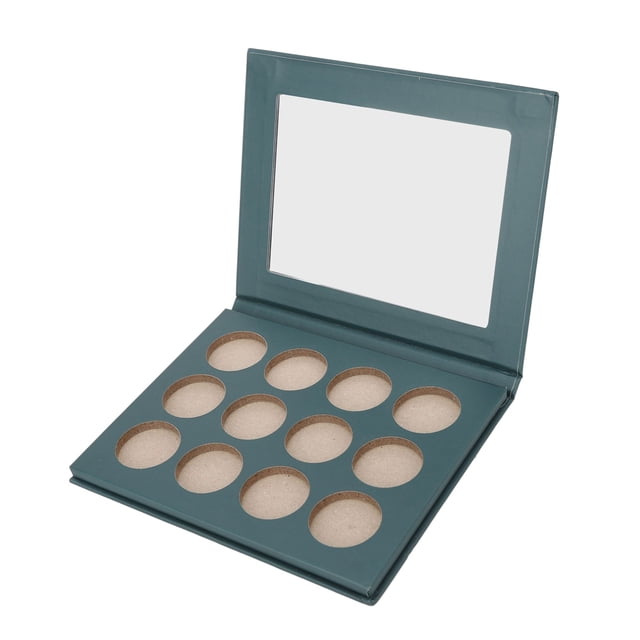 Empty Makeup Palette, Container Portable Empty Eyeshadow Palette ABS Safe Waterproof For Makeup Artist For Cosmetics Store Green Black