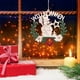 thumbnail image 1 of Adorno redondo de madera para la puerta de Navidad | Cartel de madera cortado con láser | Motivo del muñeco de nieve de Papá Noel | Decoración navideña versátil | 1 Pieza | 12cm/4,7 pulgadas, 1 of 6