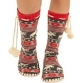 thumbnail image 3 of LazyOne Knitted Slipper Socks for Women, Cute Women's Clothing (Moose Fair Isle, L/XL), 3 of 7