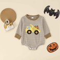 thumbnail image 2 of DHFJKG Toddlers Boys Bodysuit Cute Halloween Ghost Embroidery Fashion Stripe Long Sleeve Onesie Baby Onesies Boy 9-12 Months, 2 of 5