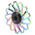 thumbnail image 1 of Bicycle Chain Guide Pulley, Flexible Rotation Bike Rear Derailleur Wheel Ceramic Bearing With 2Pcs Reducing Sleeves For 8 9 10 11 Speed System Black,Red,Multicolor, 1 of 8
