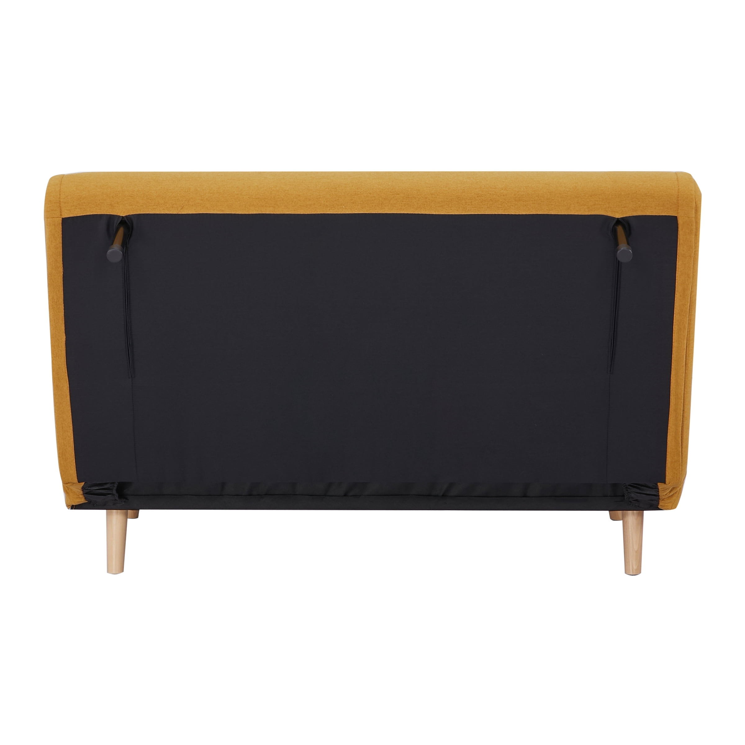 A&D Home Haru 48" Convertible Futon Chair, Yellow