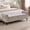 Linen Khaki Gray, variant on BaseBeauty 67" Storage Bench for Bedroom, King Size End of Bed Storage Bench with Arms, Button Tufted Upholstered Storage Bench, Linen Khaki