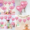 thumbnail image 7 of 30 PCS Heart Balloons, 18 Inch Foil Heart Shaped Balloons Helium Mylar Balloons Foil Balloon for Women Kids Valentines Day Decoration Birthday Wedding Proposal Bridal Bachelorette Party Decor, Pink, 7 of 7