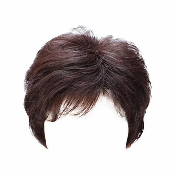 Human Hair Wig Women's Wig Short Hair Curly Hair Middle And Old Age Fashionable And Foreign Mother's Wig Natural And Lifelike Mother's Hair Headband Wigs
