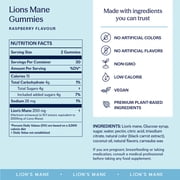 TRIP Lion's Mane Focus & Brain Health Gummies, 200mg Mushroom Extract, Non-GMO, Raspberry Flavor, 60 Gummies