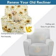 thumbnail image 4 of Kuiaobaty Sunflower Music Print Recliner Couch Cover with Elastic Bottom Durable Reclining Sofa Slipcover Stretch Reclining Slipcover Breathable Recliner Chair Cover for Pets Kids, 4 of 8
