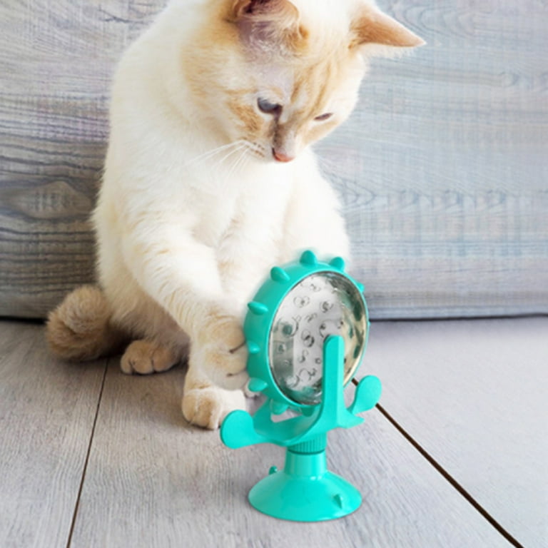 Cat Toys, Windmill Leaking Food Toy Interactive Cat Toys For Indoor Cats  With Suction Cupcat Spring Cat Bell Ball
