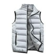 thumbnail image 2 of Winter Puffer Vest For Men,LightweightMen Autumn Winter Coat Padded Cotton Vest Warm Thick Vest Tops Jacket, 2 of 8