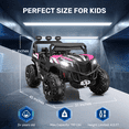 thumbnail image 6 of TOKTOO 24V Powered Ride on UTV, One Seater Kid Car w/ Trunk Storage Space, Remote Control-Pink, 6 of 10