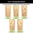 thumbnail image 2 of Homacer 5-in-1 44in x 80in Pine Wood Frame Barn Door without Installation Hardware Kit, 2 of 7