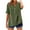 Army Green, variant on Taqqpue Womens Cotton Linen Shirts Solid Color Short Sleeve Button V-Neck Blouse Tops Summer Basic Half Sleeve T Shirts Loose Fit Casual Plus Size Tees with Pockets