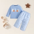 thumbnail image 2 of UAYOTSE Toddler Boy Baby 3M 6M 9M 2T 3T Fall Winter Playwear 2PCS Graphic Tops and Pants Outfit Set Elastic Clothes for Boys Homewear Playwear,Sizes 2-3 Years, 2 of 8