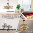 thumbnail image 7 of Uxcell 2.6ft Chandelier Chain Cord Cover, 1 Pcs Velvet Cloth Fabric Chain Sleeve Decorative Cord Covers for Chandelier Wires Swing Cable, Zipper Style, Beige, 7 of 7