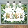 thumbnail image 1 of Fond de Douche Bébé Animal Safari Monstera Tropical, 1 of 5